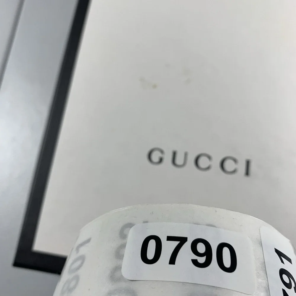 Authentic Gucci Black and White Empty Shoe Box & 2 Satin Dust Bags 14.5 X 8 X 5.